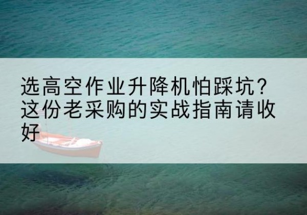 泰和高空作业升降机厂家推荐-选高空作业升降机怕踩坑？这份老采购的实战指南请收好